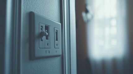 Close-up of wall switch