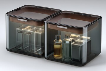 Sleek Dual Compartment Trash Can high resolution image