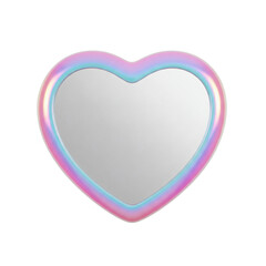 Heart-shaped mirror with pastel frame