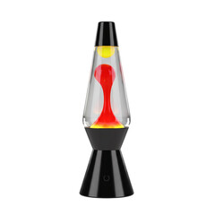 Classic lava lamp with red yellow blobs