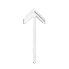Minimal Arrow with a Clean Structure in Pure Isolated on Transparent Background