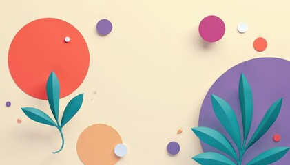 Simple geometric shapes on a neutral background , composition, structure, backdrop