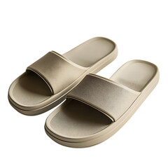 Minimalist Slip On Sandals With A Streamlined Silho Isolated on Transparent Background