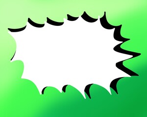 green leaf frame page vintage comic