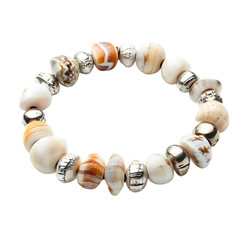Trendy Shell Bracelet with a Modern Twist of Mixed Isolated on Transparent Background