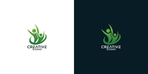 People Family logo design vector	