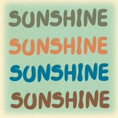 Retro Sunshine with Geometric Shapes and 70s Lettering