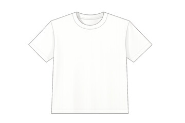Fototapeta premium Simple white t-shirt mockup with transparent background, ideal for showcasing designs and logos