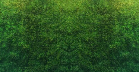 lush green grass field with dense blades creating a natural textured surface