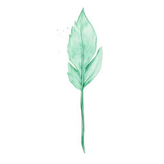 Artistic Arrow with Spontaneous Freeform Lines in Green Isolated on Transparent Background