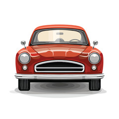 Detailed Car Front View Icon Vector Illustration for Automotive Websites and Publications