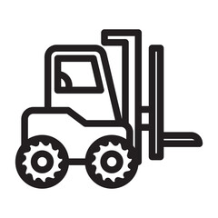 forklift Line Icon
