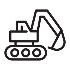 excavator Line Icon