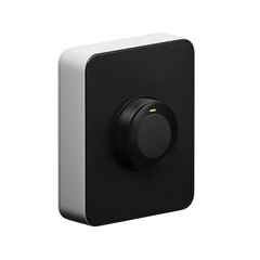 Modern Black and Silver Dimmer Switch with Illuminated Knob