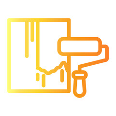 roller Line Gradient Icon