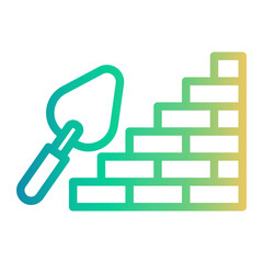 trowel Line Gradient Icon