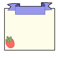 vector illustration of a frame with strawberry
