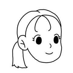 Girl doodle head 