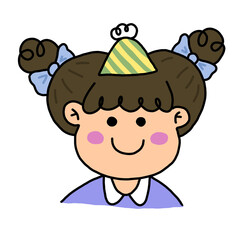 Girl with hat party 