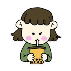 girl with a cup of tea