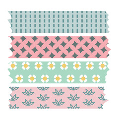 Seamless Pattern Set with Pastel Color Themes for Kids and Crafts Projects