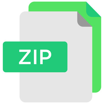 Zip file flat icon