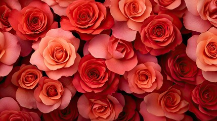 Obraz premium A Stunning Collection of Coral Roses