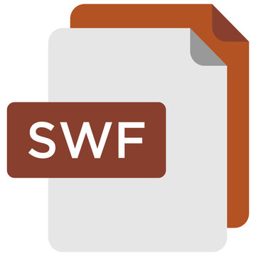 Swf file flat icon