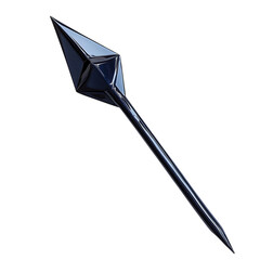 Dynamic Arrow with a Sculptural Look in Deep Navy Isolated on Transparent Background