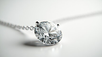 Elegant diamond pendant necklace