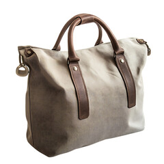 Minimal Canvas Bag with a Refined Smooth Finish Isolated on Transparent Background