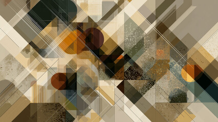Abstract Geometric Pattern with Neutral Tones