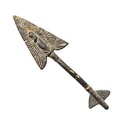 A Stone Arrow with Mycenaean Griffin Carvings Greek Isolated on Transparent Background
