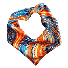 Sport Inspired Cooling Bandana with a Dynamic Abstr Isolated on Transparent Background