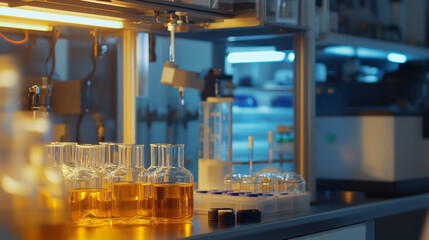 Liquid sample in laboratory scientific research, science experiment