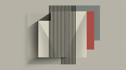 Fototapeta premium Bi fold brochure mock up isolated on soft gray background. 3d illustrating. minimalist. Illustration