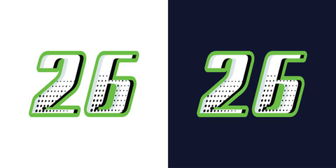 Design number 26 automotive racing effects