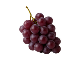 Fresh red grapes on white background, close-up of juicy ripe fruit cluster, perfect for healthy eating, organic diet, wine production, food advertising. ideal for commercial use and product marketing