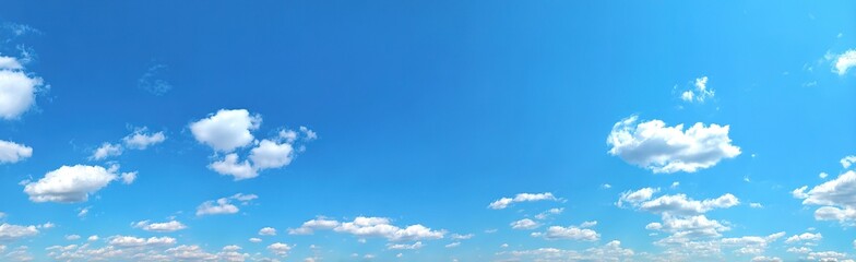 Obraz premium Vast Blue Sky with Fluffy Clouds