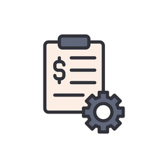 Financial Settings Icon Representing Automated Business And Optimization