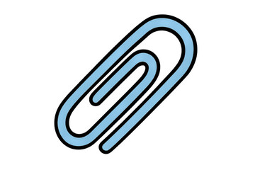 Obraz premium Cartoon paperclip floating against transparent backdrop, symbolizing document organization and secure attachment in professional workspace