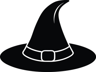 witch hat vector icon. Collection of halloween silhouettes icon.