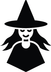 witch vector icon. Collection of halloween silhouettes icon.