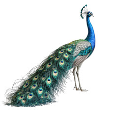 Obraz premium peacock isolated on white background