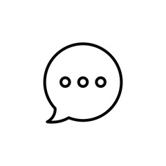 chat icon. Speech bubble icon vector. in line style design on white background. vector illustration	