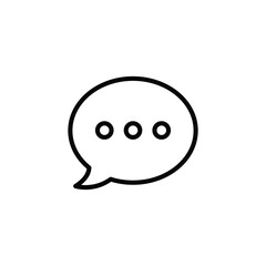 chat icon. Speech bubble icon vector. in line style design on white background. vector illustration	