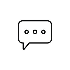 chat icon. Speech bubble icon vector. in line style design on white background. vector illustration