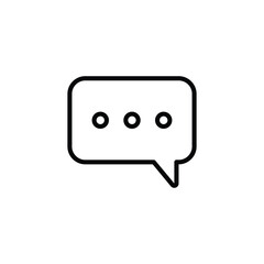 Naklejka premium chat icon. Speech bubble icon vector. in line style design on white background. vector illustration