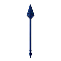 Modern Arrow with Precise Crisp Lines in Regal Roy Isolated on Transparent Background