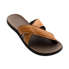 Trendy Slip On Beach Sandals With a Modern Design Isolated on Transparent Background